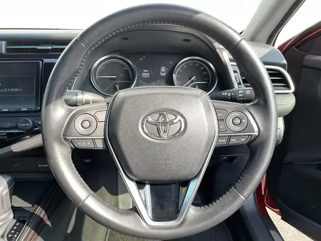 トヨタ カムリ G 愛知県 2017(平29)年 8.5万km エモーショナルレッド 純正SDメモリーナビ/バックカメラ/フルセグTV/CD/DVD再生/ETC2.0/ミュージックサーバー（SD録音）/Bluetooth接続/レーダークルーズコントロール/MTモード付きAT /パワーシート（D）/純正フロアマット/モデリスタ製17インチアルミホイール/LEDヘッドライト/オートマチックハイビーム/横滑り防止装置/衝突軽減ブレーキ/レーンキープアシスト/電動パーキングブレーキ/ブレーキホールド/純正ドライブレコーダー（前）/スマートキー/プッシュスタート