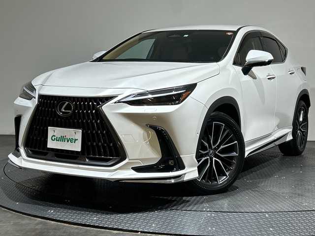レクサス ＮＸ 350h バージョンL 愛媛県 2023(令5)年 2.4万km ソニッククォーツ １４型ナビ/フルセグ／Ｂｌｕｅｔｏｏｔｈ／ａｐｐｌｅｃａｒｐｌａｙ/全方位カメラ/マークレビンソンプレミアムサウンド/モデリスタエアロ/衝突軽減ブレーキ/レーダークルーズコントロール/ＥＴＣ２．０/レーンキープアシスト/前後コーナーセンサー/DN席パワーシート/全席シートヒーター/DN席ベンチレーション/パワーバックドア/ステアリングヒーター/パーキングアシスト/デジタルインナーミラー/オートマチックハイビーム/シートメモリー