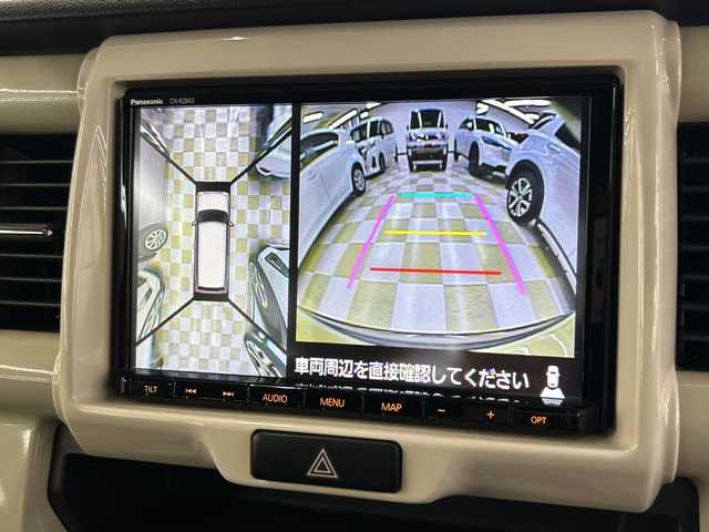 スズキ ハスラー ワンダラー 神奈川県 2018(平30)年 2.1万km シフォンアイボリーメタリック/ウッディブラウン2トーンルーフ 純正9インチナビ【CN-RZ843】/AM　FM　フルセグ　SD　MSV　USB　Bluetooth/全方位モニター/デュアルカメラブレーキサポート/純正ドライブレコーダー/革巻ステアリング/ステアリングリモコン/合皮ハーフレザーシート/前席シートヒーター/木目調パネル/ISOFIX対応/純正ゴムマット/スマートキー×2/HIDヘッドライト/フォグランプ/ウィンカーミラー/ルーフレール/ドアバイザー/誤発進抑制機能/車線逸脱警報機能/ふらつき警報機能/先行車発進お知らせ機能/アイドリングストップ