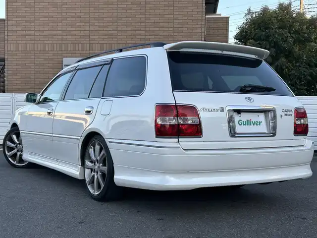 トヨタ クラウン エステート アスリート V 群馬県 2003(平15)年 11.9万km ホワイトパールクリスタルシャイン DVDナビ/バックカメラ/電動シート/サンルーフ/ETC/サングラスホルダー/純正フロアマット/エアコンスイング