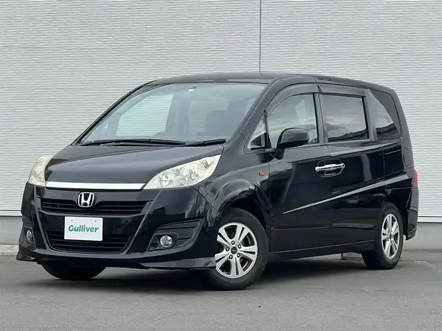 ホンダ ステップワゴン G 秋田県 2008(平20)年 12.1万km ナイトホークブラックパール 社外ナビ/リモコンキー/片側パワスラ/LEDヘッドライト/社外アルミ/アイドリングストップ/社外アルミ/純正フロアマット/純正ドアバイザー/オートエアコン/パワーステアリング/パワーウィンドウ/レベライザー/盗難防止装置/電動格納ミラー/保証書/取扱説明書/記録簿
