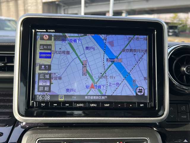 マツダ フレアワゴン カスタムスタイル ハイブリッド XT 東京都 2023(令5)年 4万km パールⅡ 純正メモリナビ　型式CN-RX875/【TV/Bluetooth/DVD/CD/USB/SD】/バックカメラ/アラウンドビューモニター/ETC/両側パワースライドドア/デュアルセンサーブレーキサポート/車線逸脱警報機能/ハイビームアシスト機能/レーダークルーズコントロール/運転席/助手席シートヒーター/ヘッドアップディスプレイ/LEDオートライト/プッシュスタート/スマートキー×2/ステアリングスイッチ/パドルシフト/クリアランスソナー