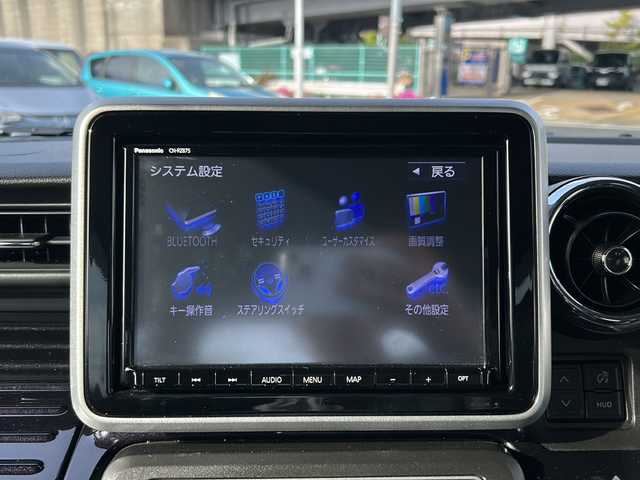 マツダ フレアワゴン カスタムスタイル ハイブリッド XT 東京都 2023(令5)年 4万km パールⅡ 純正メモリナビ　型式CN-RX875/【TV/Bluetooth/DVD/CD/USB/SD】/バックカメラ/アラウンドビューモニター/ETC/両側パワースライドドア/デュアルセンサーブレーキサポート/車線逸脱警報機能/ハイビームアシスト機能/レーダークルーズコントロール/運転席/助手席シートヒーター/ヘッドアップディスプレイ/LEDオートライト/プッシュスタート/スマートキー×2/ステアリングスイッチ/パドルシフト/クリアランスソナー