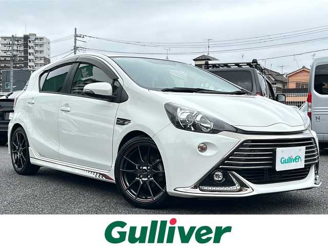 トヨタ アクア G G’s 東京都 2015(平27)年 6.3万km ライムホワイトパールクリスタルシャイン メモリナビ/フルセグテレビ/バックカメラ/クルーズコントロール/プッシュスタート/ETC/エアロ