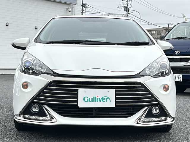 トヨタ アクア G G’s 東京都 2015(平27)年 6.3万km ライムホワイトパールクリスタルシャイン メモリナビ/フルセグテレビ/バックカメラ/クルーズコントロール/プッシュスタート/ETC/エアロ