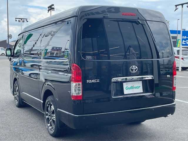 トヨタ ハイエース GL ロング 長崎県 2022(令4)年 1.9万km ブラックマイカ ワンオーナー/カロッツェリア後席モニター/モデリスタエアロ/社外ナビ/（BD/DVD/CD/SD/フルセグ）/バックカメラ/プリクラッシュセーフティシステム/レーンキープアシスト/AC100V/オートライト/純正タイヤ積込/ドライブレコーダー/スマートキー/革調シートカバー/純正フロアマット/クリアランスソナー/新車保証書/取扱説明書