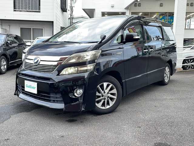 トヨタ ヴェルファイア ハイブリット ZR Gエディション 宮崎県 2012(平24)年 12.8万km ブラック 純正ナビ、Ｂｌｕｅｔｏｏｔｈ、ＣＤ・ＤＶＤ再生、ツインムーンルーフ、運転席助手席パワーシート、運転席助手席シートヒーター、運転席シートメモリー、２列目キャプテンシート、２列目オットマン、ＡＣ１００Ｖ、ETC、パワーバックドア、イージークローザー、両側パワースライドドア