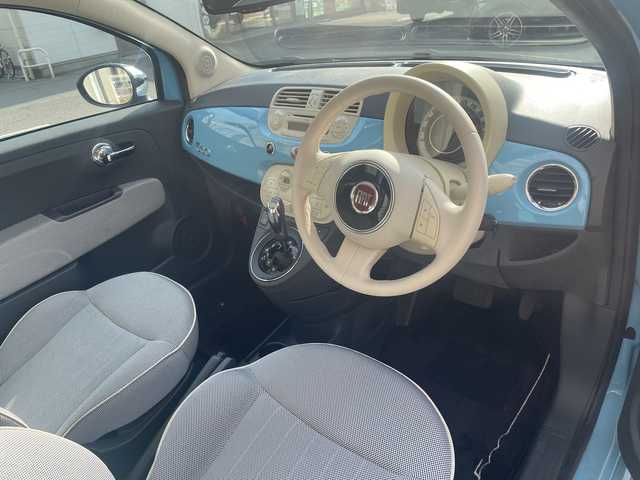 フィアット ５００ アッズーラ 愛知県 2010(平22)年 5万km ブルーヴォラーレ ワンオーナー/スカイルーフ/パーキングセンサー/ETC/CITYモードスイッチ/ステアリングスイッチ/フォグランプ/純正フロアマット/取扱説明書/ディーラー点検整備記録簿（H25/R5)