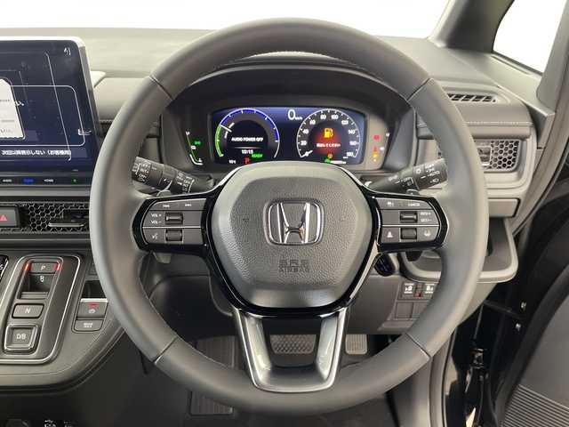 ホンダ ステップワゴン スパーダ eHEV 群馬県 2025(令7)年 0.1千km クリスタルブラックパール 禁煙車　登録済未使用車　純正１７．５インチナビ　バックカメラ　両側パワースライドドア　パワーバックドア　アダプティブクルーズコントロール　ＬＥＤライト　ＡＨＢ　純正16インチアルミホイール　スペアキー
