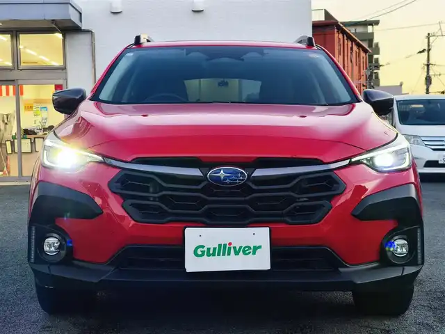 スバル クロストレック リミテッド 熊本県 2023(令5)年 2万km ピュアレッド ワンオーナー/サンルーフ/純正大型ナビ付ディスプレイオーディオ/【フルセグTV/Bluetooth】/【Apple car play/Andoroid Auto】/全周囲カメラ/バックカメラ/アイサイト/・レーダークルーズコントロール/・プリクラッシュブレーキ/・車間距離警報/・エマージェンシーレーンキープアシスト/・車線逸脱防止機能/・後側方警戒支援システム/・ドライバーモニタリングシステム/ステアリング連動ヘッドランプ/パドルシフト/前席パワーシート/前席シートヒーター/オートLEDライト/ビルトインETC/ドライブレコーダー前後/革巻きステアリング/ステアリングスイッチ/ステアリングヒーター/純正18インチAW/純正フロアマット/横滑り防止装置/保証書/取扱説明書/スペアキー