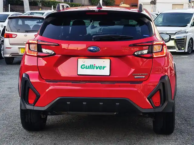 スバル クロストレック リミテッド 熊本県 2023(令5)年 2万km ピュアレッド ワンオーナー/サンルーフ/純正大型ナビ付ディスプレイオーディオ/【フルセグTV/Bluetooth】/【Apple car play/Andoroid Auto】/全周囲カメラ/バックカメラ/アイサイト/・レーダークルーズコントロール/・プリクラッシュブレーキ/・車間距離警報/・エマージェンシーレーンキープアシスト/・車線逸脱防止機能/・後側方警戒支援システム/・ドライバーモニタリングシステム/ステアリング連動ヘッドランプ/パドルシフト/前席パワーシート/前席シートヒーター/オートLEDライト/ビルトインETC/ドライブレコーダー前後/革巻きステアリング/ステアリングスイッチ/ステアリングヒーター/純正18インチAW/純正フロアマット/横滑り防止装置/保証書/取扱説明書/スペアキー
