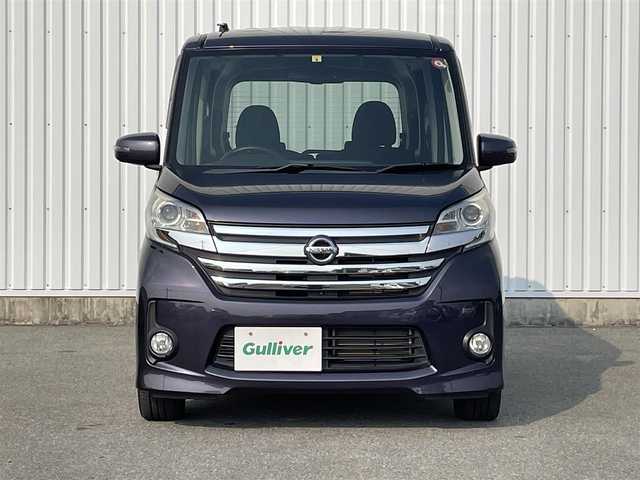 日産 デイズ ルークス ハイウェイスターX Gパッケージ 福岡県 2014(平26)年 3.9万km プレミアムパープルP 社外ナビ（ＭＤＶ－Ｌ５０５Ｗ）/全周囲カメラ/両側パワースライドドア/フルセグＴＶ/ＣＤ／ＤＶＤ再生/ＨＩＤヘッドライト/フォグランプ/純正アルミ/アイドリングストップ/スマートキー/プッシュスタート