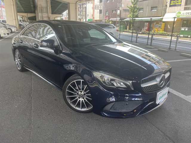 メルセデス・ベンツ ＣＬＡ１８０ AMG スタイル 大阪府 2017(平29)年 5.1万km カバンサイトブルー レーダーセーフティパッケージ/・ブラインドスポットアシスト/・ディスタンスパイロットディストロニック/・レーンキーピングアシスト/レーダークルーズコントロール/純正ナビ/・Bluetooth/・フルセグTV/・バックカメラ/ベンツ純正18インチアルミホイール/コーナーセンサー/プッシュスタート/パドルシフト/ハーフレザー/シートヒーター/新車保証書/取扱説明書