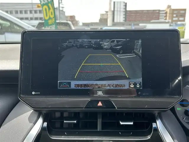 トヨタ ハリアー ハイブリッド G 福岡県 2021(令3)年 5.3万km ホワイトパールクリスタルシャイン ワンオーナー/純正メーカーナビ（フルセグTV・AM・FM・Bluetooth）/モデリスタエアロ(フロント/サイド/リア)/JBLスピーカー/電動リアゲート/ビルトインETC/レーダークルーズコントロール/コーナーセンサー（前後）/バックカメラ/ドライブセレクトモード/ドライブレコーダー（前後）/USB入力端子/ウィンカーミラー/純正18インチホイール/純正フロアマット/LEDヘッドライト/LEDフォグランプ/オートライト/オートハイビーム/ドアバイザー/プッシュスタートボタン/AACエアコン/スマートキー×２本/取扱説明書/保証書