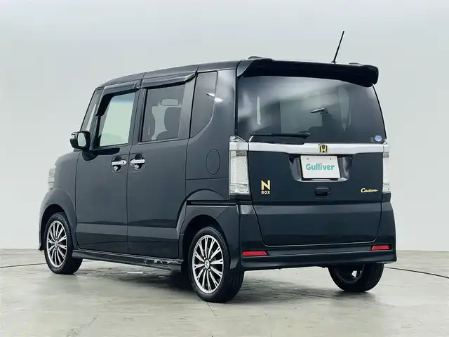 ホンダ Ｎ ＢＯＸ カスタム G ターボパッケージ 福島県 2012(平24)年 13.1万km クリスタルブラックパール 社外ナビ/・型番：MDV-M808HD/・フルセグTV/Bluetooth/CD/DVD/・バックカメラ/・ETC/・ドライブレコーダー/両側パワースライドドア/クルーズコントロール/革巻きステアリング/・ステアリングリモコン/・パドルシフト/プッシュスタート/・スマートキー/HIDヘッドライト/・オートライト/・フォグライト/純正フロアマット/ドアバイザー/取扱説明書/保証書