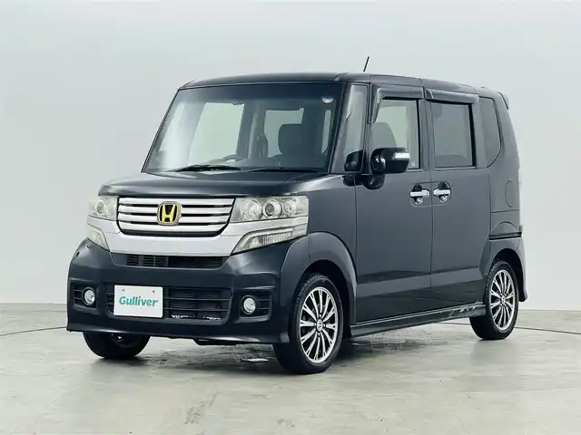 ホンダ Ｎ ＢＯＸ カスタム G ターボパッケージ 福島県 2012(平24)年 13.1万km クリスタルブラックパール 社外ナビ/・型番：MDV-M808HD/・フルセグTV/Bluetooth/CD/DVD/・バックカメラ/・ETC/・ドライブレコーダー/両側パワースライドドア/クルーズコントロール/革巻きステアリング/・ステアリングリモコン/・パドルシフト/プッシュスタート/・スマートキー/HIDヘッドライト/・オートライト/・フォグライト/純正フロアマット/ドアバイザー/取扱説明書/保証書