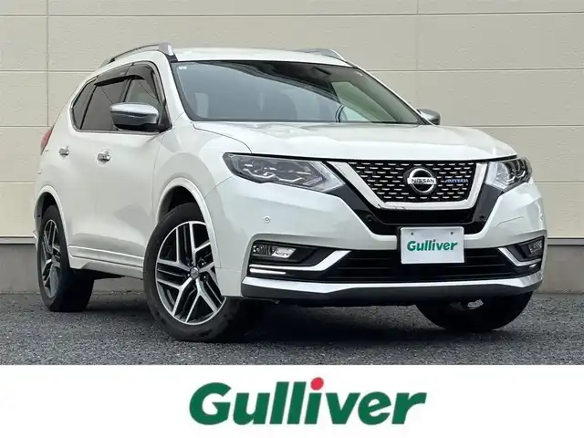 日産 エクストレイル オーテック 茨城県 2019(令1)年 8.1万km ブリリアントホワイトパール 純正9インチナビ(MM518D-L)/　(FM/AM/Bluetooth/TV/CD/DVD)/バックカメラ/インテリジェントエマージェンシーブレーキ/レザーシート/シートヒーター(全席)/パワーバックドア/ヒーター付きドアミラー/ETC/コーナーセンサー/オートライト/ドライブレコーダー(前方)/LEDヘッドライト/純正アルミホイール