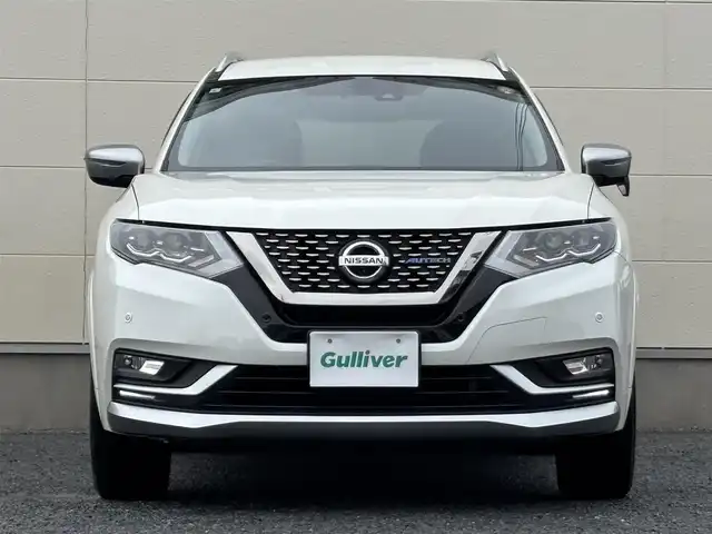 日産 エクストレイル オーテック 茨城県 2019(令1)年 8.1万km ブリリアントホワイトパール 純正9インチナビ(MM518D-L)/　(FM/AM/Bluetooth/TV/CD/DVD)/バックカメラ/インテリジェントエマージェンシーブレーキ/レザーシート/シートヒーター(全席)/パワーバックドア/ヒーター付きドアミラー/ETC/コーナーセンサー/オートライト/ドライブレコーダー(前方)/LEDヘッドライト/純正アルミホイール