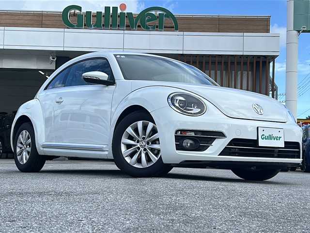 フォルクスワーゲン ザ・ビートル デザイン 沖縄県 2017(平29)年 4.3万km 白 純正ナビ・Bluetooth・CD/DVD/バックカメラ/ETC/BSM/オートライト/純正アルミ/ウィンカーミラー/スマートキー