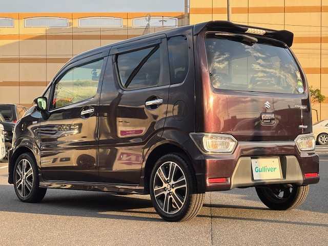 スズキ ワゴンＲ スティングレー HYBRID T 宮城県 2017(平29)年 6.6万km ムーンライトバイオレットPM 登録時走行距離65689km/SDナビ/AM・FM・TV・Bluetooth・CD・DVD/アラウンドビューモニター/ヘッドアップディスプレイ/HUD/車線はみだし警告/アイドリングストップ/ステアリングリモコン/ステアリングカバー/クルーズコントロール/AAC/レーダー探知機/ETC/ドライブレコーダー/スマートキー/スペアキー有/社外フロアマット