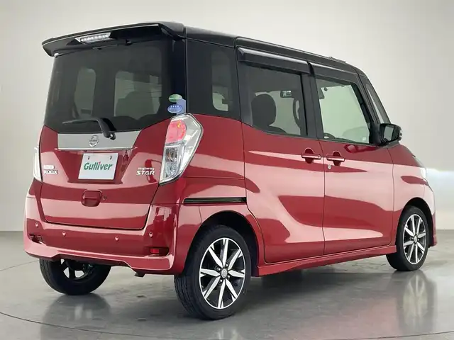 日産 デイズ ルークス ハイウェイスター Gターボ 愛知県 2019(平31)年 7.9万km スパークリングレッド/ブラック 純正ナビ　全方位カメラ　禁煙　フルセグＴＶ　ブルーレイ　両側パワスラ　ＥＴＣ　ドラレコ　衝突軽減　車線逸脱　ＬＥＤライト　コーナーセンサー　ＵＳＢ　純正マット　オートハイビーム　クルーズコントロール