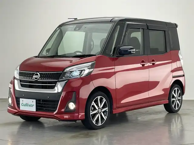 日産 デイズ ルークス ハイウェイスター Gターボ 愛知県 2019(平31)年 7.9万km スパークリングレッド/ブラック 純正ナビ　全方位カメラ　禁煙　フルセグＴＶ　ブルーレイ　両側パワスラ　ＥＴＣ　ドラレコ　衝突軽減　車線逸脱　ＬＥＤライト　コーナーセンサー　ＵＳＢ　純正マット　オートハイビーム　クルーズコントロール