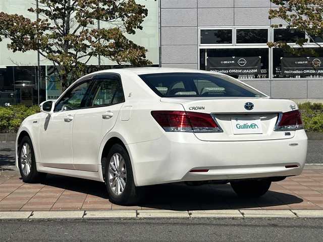 トヨタ クラウン ハイブリッド ロイヤル 福島県 2013(平25)年 4.7万km ホワイトパールクリスタルシャイン 純正HDDナビ/クルーズコントロール/前席シートヒーター/ハンドルヒーター/HIDオートライト/フォグランプ/バックカメラ/プッシュスタート/アイドリングストップ/ＥＴＣ/ステアリングスイッチ/純正フロアマット/フロアマット