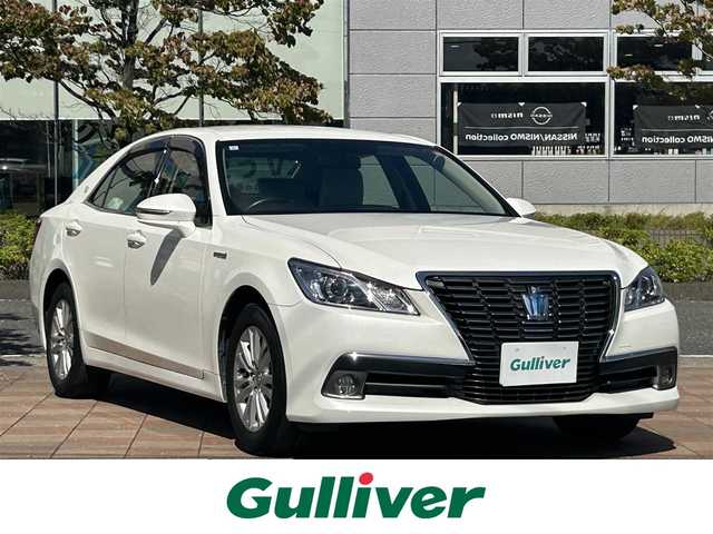 トヨタ クラウン ハイブリッド ロイヤル 福島県 2013(平25)年 4.7万km ホワイトパールクリスタルシャイン 純正HDDナビ/クルーズコントロール/前席シートヒーター/ハンドルヒーター/HIDオートライト/フォグランプ/バックカメラ/プッシュスタート/アイドリングストップ/ＥＴＣ/ステアリングスイッチ/純正フロアマット/フロアマット