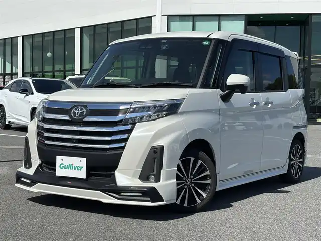 トヨタ ルーミー カスタムG－T 奈良県 2020(令2)年 1.3万km パールホワイトⅢ ＧＲエアロ/純正９インチナビ（NSZT-Y68T）/（フルセグ／ＢＴ／ＣＤ／ＤＶＤ）/レーダークルーズコントロール/パノラミックビューモニター/前後コーナーセンサー/プリクラッシュセーフティ/レーンキープアシスト/両側パワースライドドア/前席シートヒーター/後席サンシェード/ETC2.0/前方ドライブレコーダー/純正15インチAW/スペアキーX1