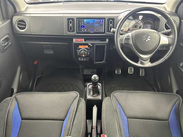 スズキ アルト ワークス 大阪府 2021(令3)年 3.8万km ブリスクブルーM 社外ディスプレイオーディオ（PVH-9300DVSZS）/CD/DVD/ブルートゥース/AUX/前席RECAROシート/ADVANRacing１５インチAW/ETC/前後ドライブレコーダー/スマートキー/スペアキー