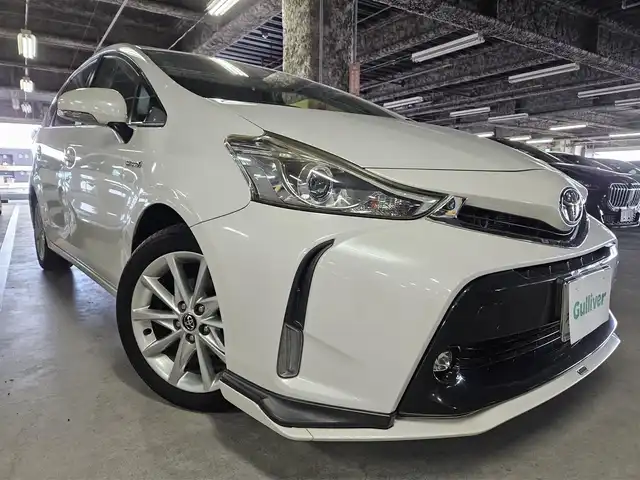 トヨタ プリウス α S ツーリングセレクション 福岡県 2015(平27)年 8.1万km ホワイトパールクリスタルシャイン 〇ワンオーナー/〇純正ナビ/〇フルセグTV/〇バックカメラ/〇ビルトインETC/〇前後ドライブレコーダー/〇SRSエアバッグ/〇LEDヘッドランプ/〇LEDフロントフォグランプ/〇オートエアコン/〇革巻きステアリングホイール/〇ステアリングスイッチ/〇シートバックポケット/シートリフター/〇純正17インチアルミホイール/〇F・モデリスタエアロ/〇F・モデリスタガーニッシュ/〇スマートエントリー/スタートシステム/〇禁煙車