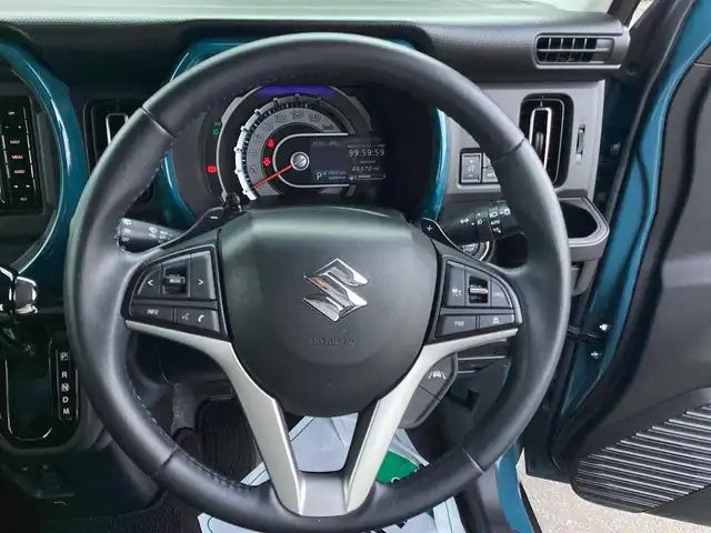 スズキ ハスラー HYBRID X ターボ 宮城県 2021(令3)年 3.6万km デニムブルー ガンメタリック 2トーン SDナビ/アイドリングストップ/パーキングアシスト/ターボ/シートヒーター/360度カメラ/LEDライト/電動格納ミラー/ウィンカーミラー/プライバシーガラス/オートライト/コーナーセンサー/フルセグテレビ/ドラレコ/社外アルミ