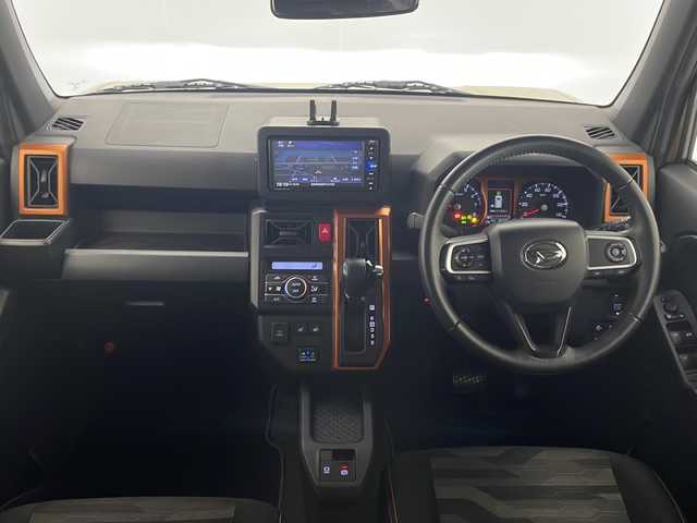 ダイハツ タフト G ターボ 宮崎県 2021(令3)年 4.5万km サンドベージュメタリック 純正ナビ(NMZK-W71D)/CD/DVD/AM/FM/SD/Bluetooth/クルーズコントロール/スマートキー　スペア1本/アイドリングストップ/衝突軽減ブレーキ/横滑り防止装置/ドライブレコーダー/コーナーセンサー/電動格納ミラー/電子パーキング/オートホールド/オートライト/フロアマット/シートヒーター/ルーフキャリア/ドアバイザー/バックカメラ/ETC