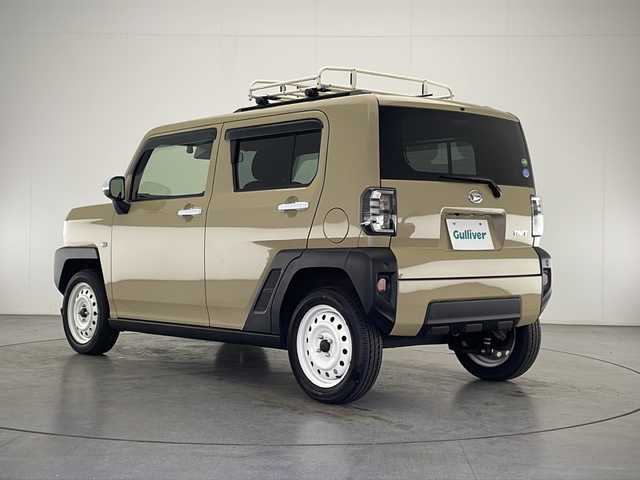 ダイハツ タフト G ターボ 宮崎県 2021(令3)年 4.5万km サンドベージュメタリック 純正ナビ(NMZK-W71D)/CD/DVD/AM/FM/SD/Bluetooth/クルーズコントロール/スマートキー　スペア1本/アイドリングストップ/衝突軽減ブレーキ/横滑り防止装置/ドライブレコーダー/コーナーセンサー/電動格納ミラー/電子パーキング/オートホールド/オートライト/フロアマット/シートヒーター/ルーフキャリア/ドアバイザー/バックカメラ/ETC