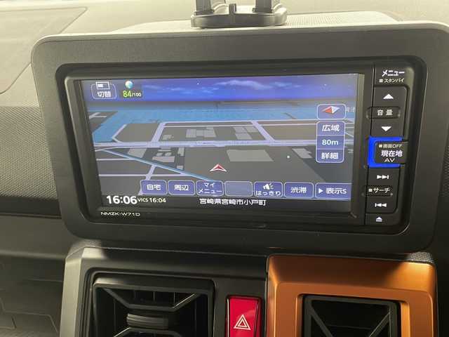 ダイハツ タフト G ターボ 宮崎県 2021(令3)年 4.5万km サンドベージュメタリック 純正ナビ(NMZK-W71D)/CD/DVD/AM/FM/SD/Bluetooth/クルーズコントロール/スマートキー　スペア1本/アイドリングストップ/衝突軽減ブレーキ/横滑り防止装置/ドライブレコーダー/コーナーセンサー/電動格納ミラー/電子パーキング/オートホールド/オートライト/フロアマット/シートヒーター/ルーフキャリア/ドアバイザー/バックカメラ/ETC