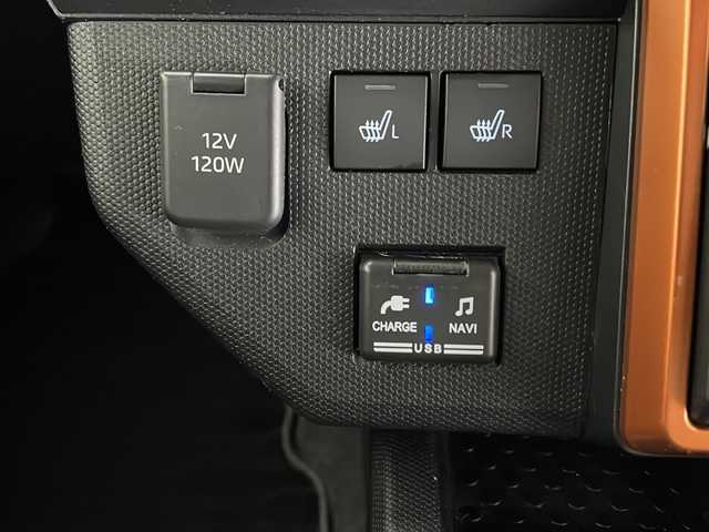 ダイハツ タフト G ターボ 宮崎県 2021(令3)年 4.5万km サンドベージュメタリック 純正ナビ(NMZK-W71D)/CD/DVD/AM/FM/SD/Bluetooth/クルーズコントロール/スマートキー　スペア1本/アイドリングストップ/衝突軽減ブレーキ/横滑り防止装置/ドライブレコーダー/コーナーセンサー/電動格納ミラー/電子パーキング/オートホールド/オートライト/フロアマット/シートヒーター/ルーフキャリア/ドアバイザー/バックカメラ/ETC