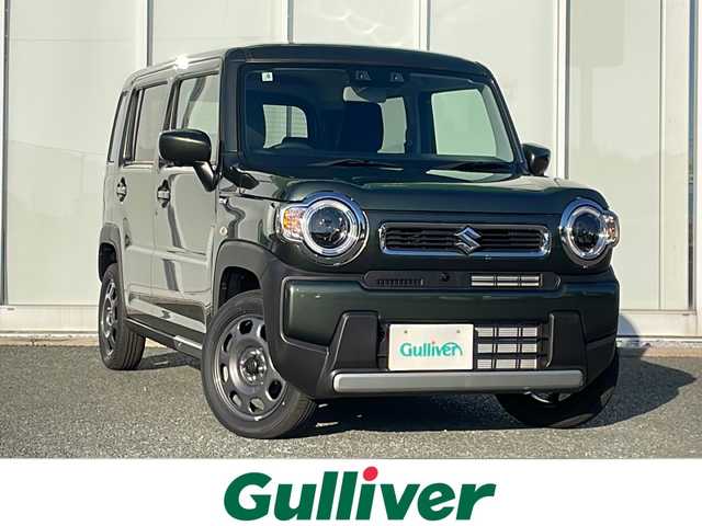 スズキ ハスラー HYBRID G 福岡県 2025(令7)年 0.1千km クールカーキPM 登録済未使用車/純正9インチナビ/（Apple CarPlay、AM、FM、CD、DVD、Bluetooth、USB、TV）/全方位カメラ/レーダークルーズコントロール/LEDヘッドライト/シートヒーター/車線逸脱警報/衝突軽減ブレーキ/横滑り防止装置/純正15インチホイール/電動格納ミラー/ステアリングスイッチ/ヘッドライトレベライザー/プッシュスタート
