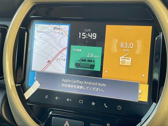 スズキ ハスラー HYBRID G 福岡県 2025(令7)年 0.1千km クールカーキPM 登録済未使用車/純正9インチナビ/（Apple CarPlay、AM、FM、CD、DVD、Bluetooth、USB、TV）/全方位カメラ/レーダークルーズコントロール/LEDヘッドライト/シートヒーター/車線逸脱警報/衝突軽減ブレーキ/横滑り防止装置/純正15インチホイール/電動格納ミラー/ステアリングスイッチ/ヘッドライトレベライザー/プッシュスタート