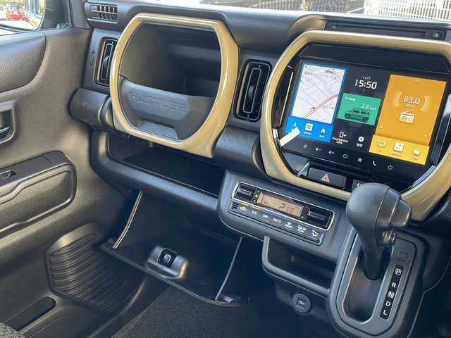 スズキ ハスラー HYBRID G 福岡県 2025(令7)年 0.1千km クールカーキPM 登録済未使用車/純正9インチナビ/（Apple CarPlay、AM、FM、CD、DVD、Bluetooth、USB、TV）/全方位カメラ/レーダークルーズコントロール/LEDヘッドライト/シートヒーター/車線逸脱警報/衝突軽減ブレーキ/横滑り防止装置/純正15インチホイール/電動格納ミラー/ステアリングスイッチ/ヘッドライトレベライザー/プッシュスタート