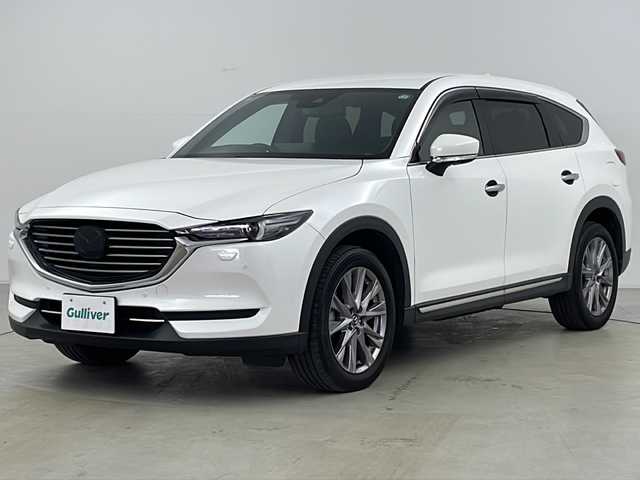 マツダ ＣＸ－８ XD プロアクティブ 道央・札幌 2021(令3)年 6.2万km スノーフレイクホワイトパールマイカ マツダコネクト10.25インチセンターディスプレイ/・AM/FM/Bluetooth/AppleCarPlay/AndroidAuto/サードシート充電用ＵＳＢ端子×2（サイド）/ワイヤレス充電（Qi）/地上デジタルＴＶチューナー（フルセグTV）/=====/360度ビューモニター/i-ACTIVSENSE/・アドバンストスマートシティブレーキ・サポート/・レーンキープアシスト/車線逸脱警報システム/・レーダークルーズコントロール/・パーキングセンサー(フロント/リア)/・ブラインドスポットモニタリング/・標識認識システム/前席パワーシート/運転席シートメモリー/シートヒーター(前席/2列目)/ロールサンシェード/ハンズフリーパワーバックドア/革巻きステアリング/ステアリングヒーター/225/65R17 AW付スタッドレスタイヤ車載