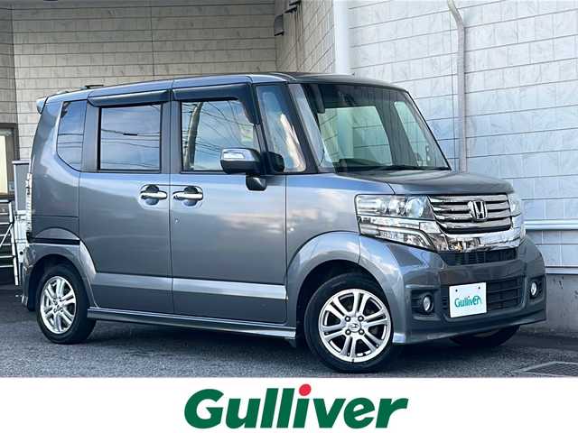 ホンダ Ｎ ＢＯＸ カスタム G Lパッケージ 神奈川県 2012(平24)年 4.5万km ポリッシュドメタルメタリック ワンオーナー/純正ディーラーナビ(CD/DVD/SD/ワンセグTV)/バックカメラ/プッシュスタート/左側パワースライドドア/横滑り防止装置/オートライト/純正フロアマット/純正ドアバイザー/ステアリングスイッチ/スペアキー×1/保証書/取扱説明書
