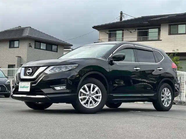 日産 エクストレイル ハイブリッド 20Xi 静岡県 2018(平30)年 7.2万km 黒 エンジンスタートボタン/保証書/取扱説明書/パワーステアリング/パワーウィンドウ/4WD/アイドリングストップ/スマートキー/オートエアコン/クルーズコントロール/プロパイロット/USB入力端子/ETC/全方位カメラ/純正ナビ（CD/DVD/BT/ワンセグ）/電動リアゲート/ドライブレコーダー前後/純正フロアマット/純正アルミホイール/ハーフレザー/全席シートヒーター/ABS/横滑り防止装置/ナイトビジョン/コーナーセンサー前後/オートライト/LEDヘッドライト/ダウンヒルアシストコントロール/Wエアバック/デジタルインナーミラー