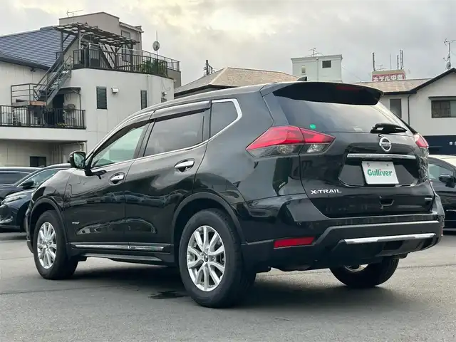 日産 エクストレイル ハイブリッド 20Xi 静岡県 2018(平30)年 7.2万km 黒 エンジンスタートボタン/保証書/取扱説明書/パワーステアリング/パワーウィンドウ/4WD/アイドリングストップ/スマートキー/オートエアコン/クルーズコントロール/プロパイロット/USB入力端子/ETC/全方位カメラ/純正ナビ（CD/DVD/BT/ワンセグ）/電動リアゲート/ドライブレコーダー前後/純正フロアマット/純正アルミホイール/ハーフレザー/全席シートヒーター/ABS/横滑り防止装置/ナイトビジョン/コーナーセンサー前後/オートライト/LEDヘッドライト/ダウンヒルアシストコントロール/Wエアバック/デジタルインナーミラー