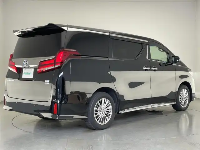 トヨタ アルファードハイブリット S タイプゴールドⅡ 愛知県 2021(令3)年 4.4万km ブラック 純正９型ＤＡ　フルセグＴＶ　純正１２型後席モニター　ツインムーンルーフ　バックカメラ　ＤＶＤ再生　両側電動スライドドア　パワーバックドア　前後ドラレコ　ＥＴＣ　３眼ＬＥＤオートライト　トヨタセーフティセンス　衝突軽減　車線逸脱警報　追従クルコン　フォグランプ　ワイパーデアイサー　カーテンエアバック　AC100V電源　禁煙車