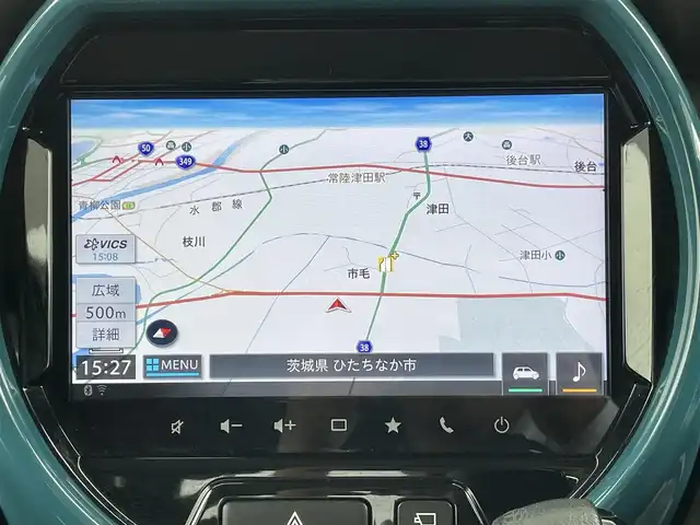 スズキ ハスラー HYBRID X 茨城県 2020(令2)年 6.1万km デニムブルー ガンメタリック 2トーン スズキセーフティサポート/純正ナビ/　AM FM CD DVD Bluetooth USB/LEDオートヘッドライト/シートヒーター(前席)/革巻きステアリング/ステアリングスイッチ/純正15インチアルミホイール/リアクリアランスソナー/スマートキー2本/フロントフォグランプ/フルセグTV/アラウンドビューモニター