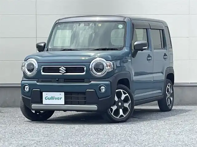 スズキ ハスラー HYBRID X 茨城県 2020(令2)年 6.1万km デニムブルー ガンメタリック 2トーン スズキセーフティサポート/純正ナビ/　AM FM CD DVD Bluetooth USB/LEDオートヘッドライト/シートヒーター(前席)/革巻きステアリング/ステアリングスイッチ/純正15インチアルミホイール/リアクリアランスソナー/スマートキー2本/フロントフォグランプ/フルセグTV/アラウンドビューモニター