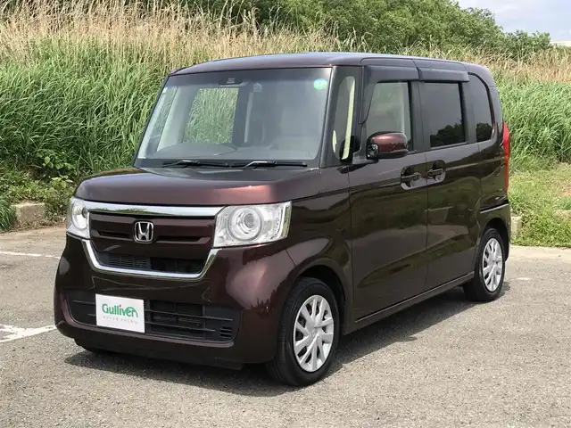 ホンダ Ｎ ＢＯＸ G L ホンダセンシング 福岡県 2019(令1)年 5.8万km プレミアムアガットブラウンP 純正ディスプレイオーディオ【WX-171CP】/　TV/CD/Bluetooth/HDMI/バックカメラ/アイドリングストップ/ウィンカーミラー/ドアバイザー/プッシュスタート/片側パワースライドドア/ETC/LEDヘッドライト/ドライブレコーダー【ZDR-012】/保証書/取扱説明書/ホンダセンシング/・衝突軽減ブレーキ（CMBS）/・誤発進抑制機能/・後方誤発進抑制機能/・歩行者事故低減ステアリング/・ACC（アダプティブクルーズコントロール）/・LKAS（車線維持支援システム）/・路外逸脱抑制機能/・先行車発進お知らせ機能/・標識認識機能/・オートハイビーム
