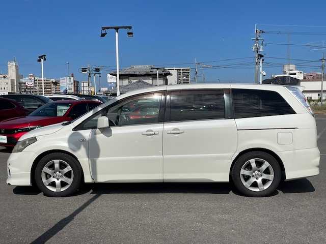 日産 プレサージュ 250ハイウェイスター 長崎県 2009(平21)年 7.8万km ホワイトパール 純正HDDナビ/CD/DVD/フルセグTV/バックカメラ/左側パワースライドドア/コーナーセンサー/純正17インチAW/LEDヘッドライト/オートライト/ETC