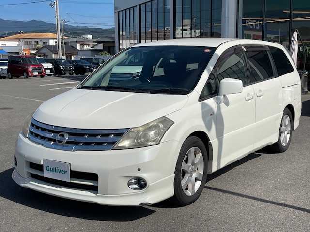 日産 プレサージュ 250ハイウェイスター 長崎県 2009(平21)年 7.8万km ホワイトパール 純正HDDナビ/CD/DVD/フルセグTV/バックカメラ/左側パワースライドドア/コーナーセンサー/純正17インチAW/LEDヘッドライト/オートライト/ETC