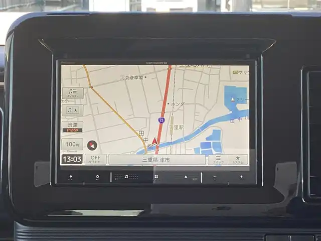 スズキ ワゴンＲ スマイル HYBRID X 三重県 2024(令6)年 0.1千km インディゴブルーメタリック/ホワイト2トーン デュアルカメラブレーキサポート（DCBS）/誤発信抑制機能/車線逸脱警報機能/ふらつき警報機能/先行車発進お知らせ機能/ハイビームアシスト/後退時ブレーキサポート/後方誤発進抑制機能/リヤパーキングセンサー/カロッツエリア8インチナビ/フルセグ/Bluetooth/DVD再生/バックカメラ/両側電動スライドドア/LEDヘッドライト/LEDフォグライト/スマートキー×2/プッシュスタート/シートヒーター/ドライブレコーダー/ETC